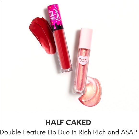 Sephora Other - 🔆3/$30 NIB Half Caked Double Feature Lip Duo